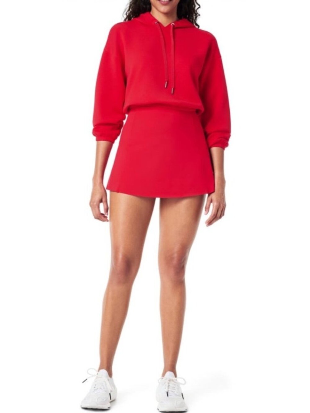 NEW Spanx Booty Boost Core Luxe Skort Red Large 14" Pull-On Built-In-Shorts